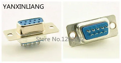 

10 Pcs D-SUB RS232 Female Solder Type 9 Pin Plug Adapter Connector 2 Rows DB9F