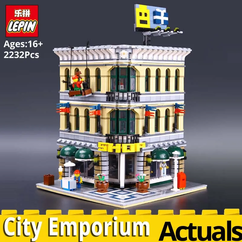 

LEPIN Street Sight Series 15005 City Emporium Model set Building Blocks Kits Brick Toys Compatible Creator 10211 DIY Educational