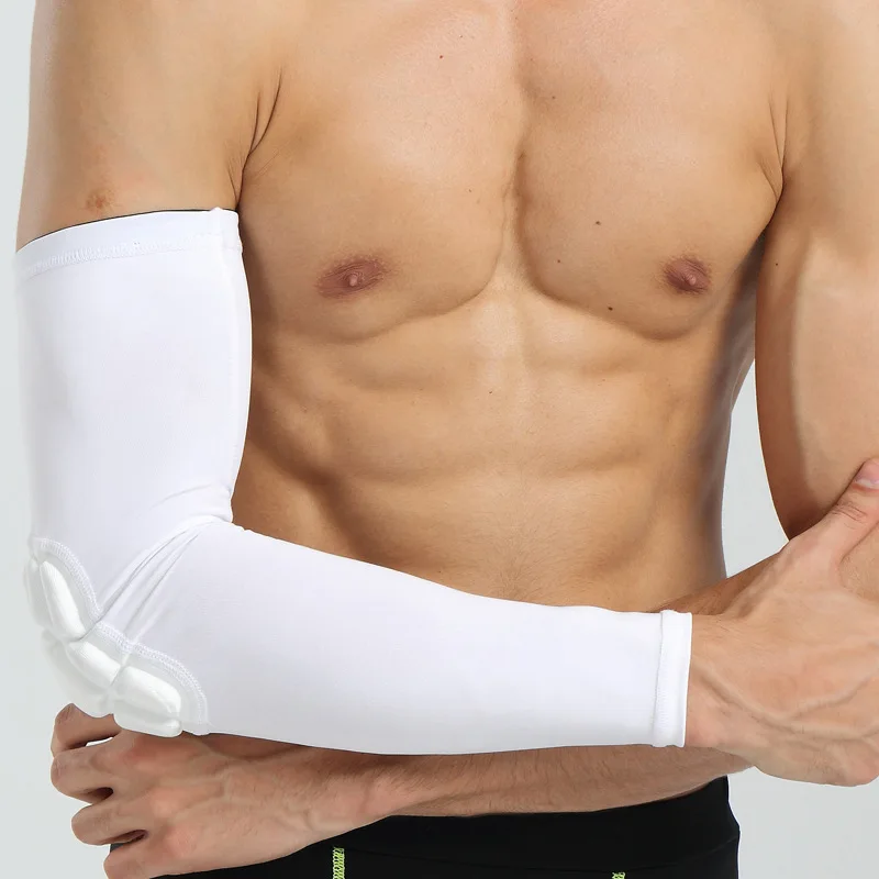 1 زوج إطالة العسل MTB الدراجة الكوع سادة كرة السلة الكرة الطائرة الذراع كم دعم Armwarmers Armguard حامي الرياضة السلامة