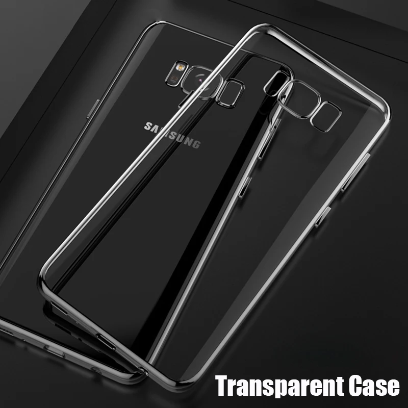 Прозрачный чехол для телефона Samsung S6 S7 Edge S8 Plus Note8 S7edge S8Plus Note 8 задняя крышка из