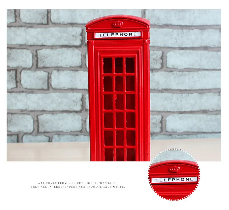 Британская деревянная копилка для монет Копилка Лондон улица бронзовая Телефонная будка банк сувенирная модель коробка мебель