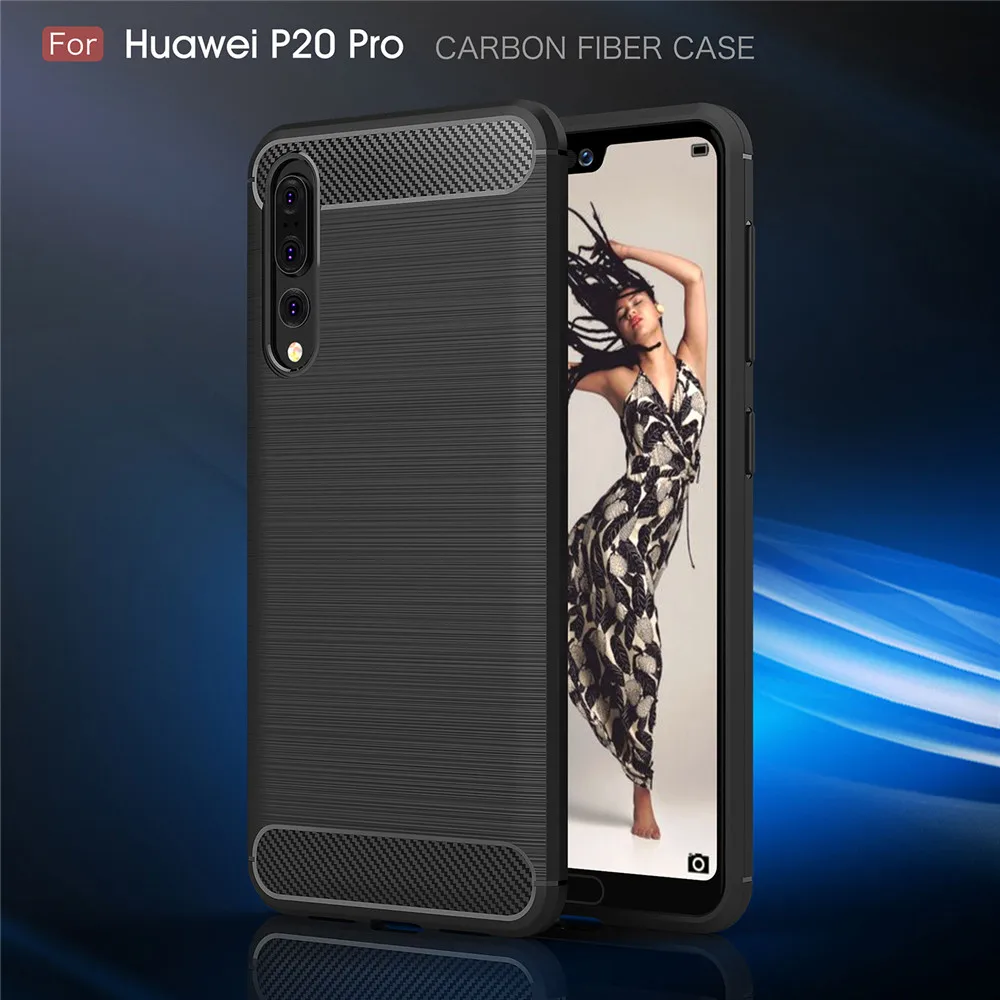 For Huawei P20 Pro Case Cover Luxury Shockproof Armor Soft TPU Silicone Back Funda Coque Lite Phone Bags |