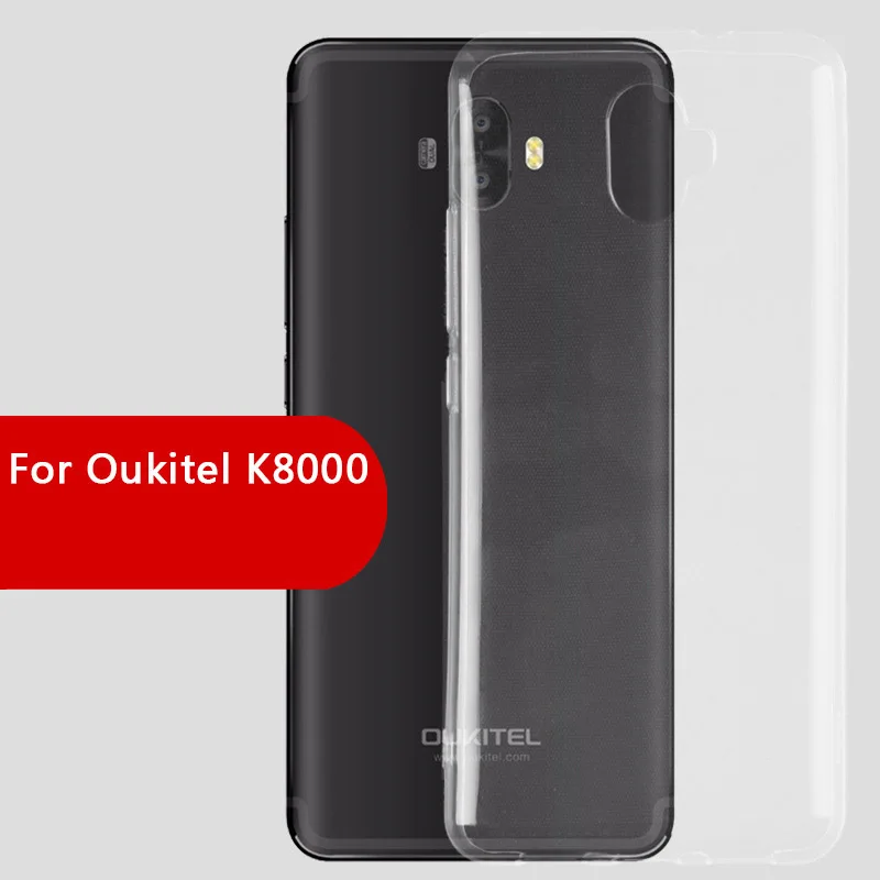 For Oukitel K8000 Silicone Transparent Clear Anti-knock Phone Case for 5.5&quot Soft TPU Back cover Cases Funda Coque |