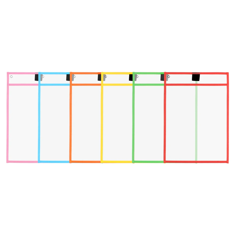 Reusable Dry Erase Sleeves with Pen PVC Dry Erase Pockets 14x13