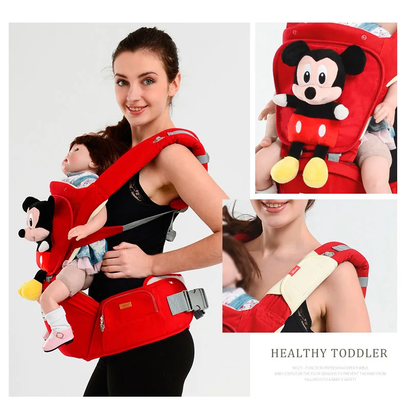 

Ergonomic Carrier Backpack Disney Summer Breathable Portable Infant Baby Carrier Hipseat Heaps With Sucks Pad Toddler Carrier