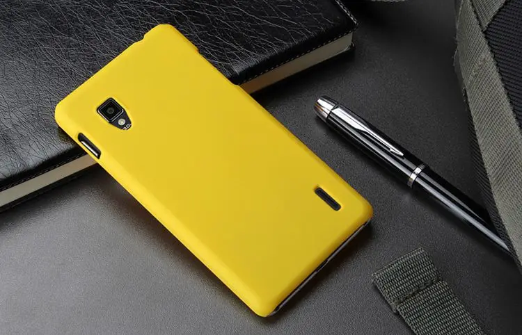 Матовый Жесткий кожаный чехол для LG Optimus G 4G E975 LS970 E971 E973 F180 - Цвет: Цвет: желтый