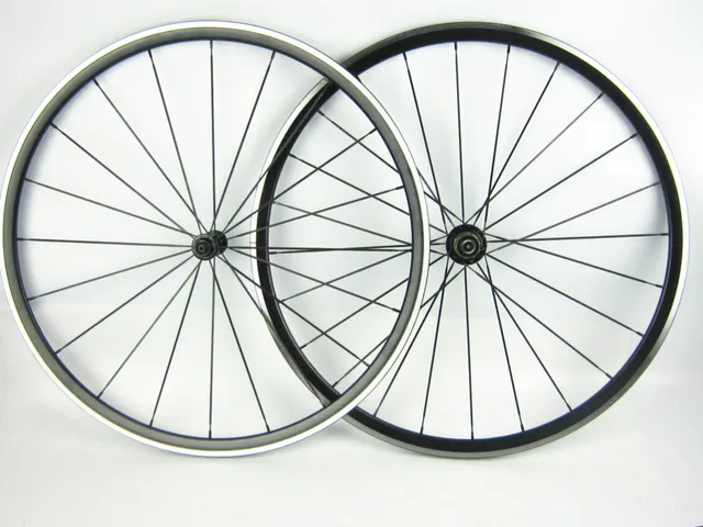 Cheap 1550g Alloy road wheelset Kinlin XR300 aluminum anodization black finish