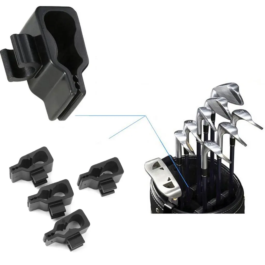 

14Pcs Golf Club Bag Clip On Putter Clamp Holder Putting Organizer Black
