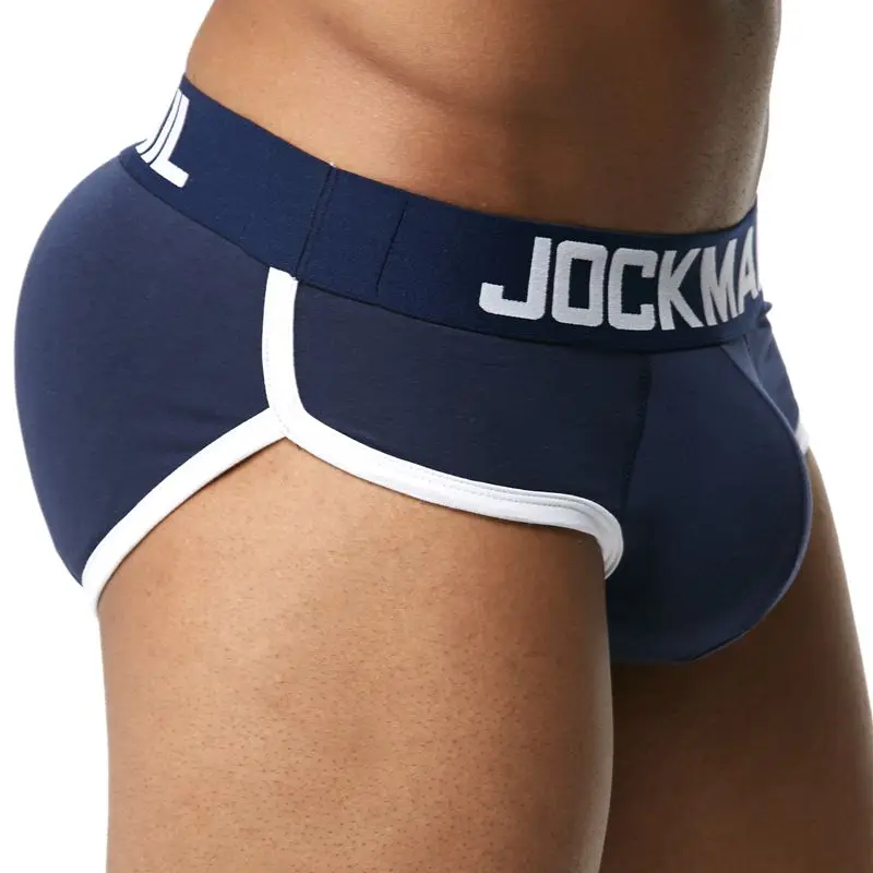 mens underwear briefs JOCKMAIL Brand Enhancing Mens Underwear Briefs Sexy Bulge Gay Penis pad Front + Back Magic buttocks Double Removable Push Up Cup best underwear for men