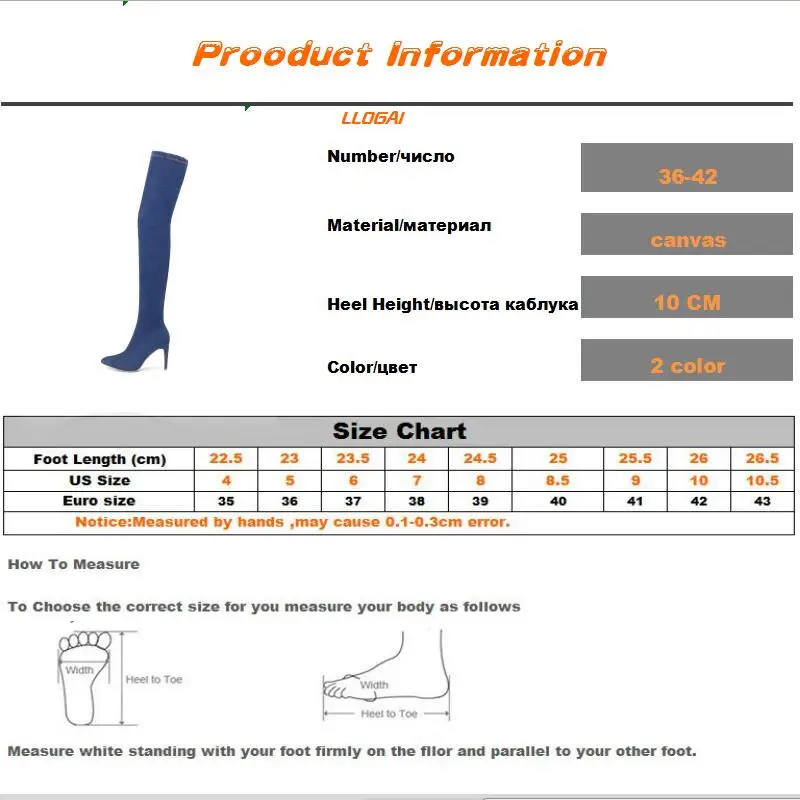 Женские сапоги выше колена из джинсовой ткани; удобные женские сапоги до бедра; женская обувь на тонком каблуке; botas mujer; сезон весна-осень