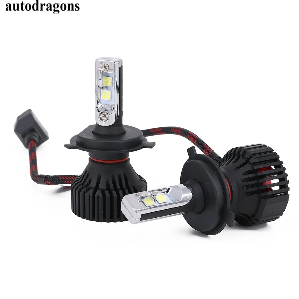 Autodragon H4 Дальний и ближний свет h3c H7 H8 H9 H11 9006 60 Вт светодисветодиодный CR ZES Canbus без
