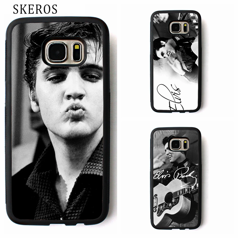 SKEROS elvis presley phone case for Samsung Galaxy S3 S4 S5 S6 S7 S8 S6 edge S7 edge Note 3 Note