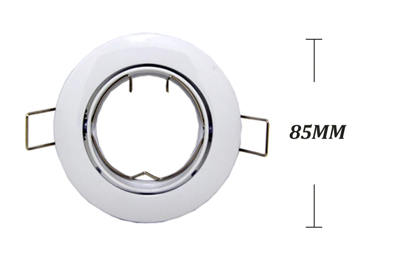 10 шт./лот белый круглый встраиваемые светодиодный потолочный светильник регулируемая рама MR16 GU10 лампа светильник светильники держатель