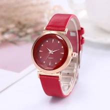 Fashion women watches PU Leather Band Analog Quartz Diamond Ladies Wristwatch Simple Watches for women Clock relogio feminino 2018 simple women s watches ladies cactus watch fashion pu leather band relogio cacto relojes mujer women s clock girl gift