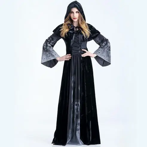 Womens Halloween Vampire Witch Fancy Dresses Medieval Renaissance Gothic Costume