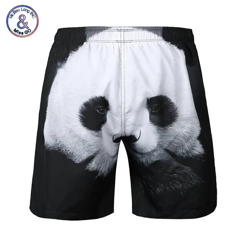 2017 New arrival Cartoon animal beach shorts funny 3d print panda