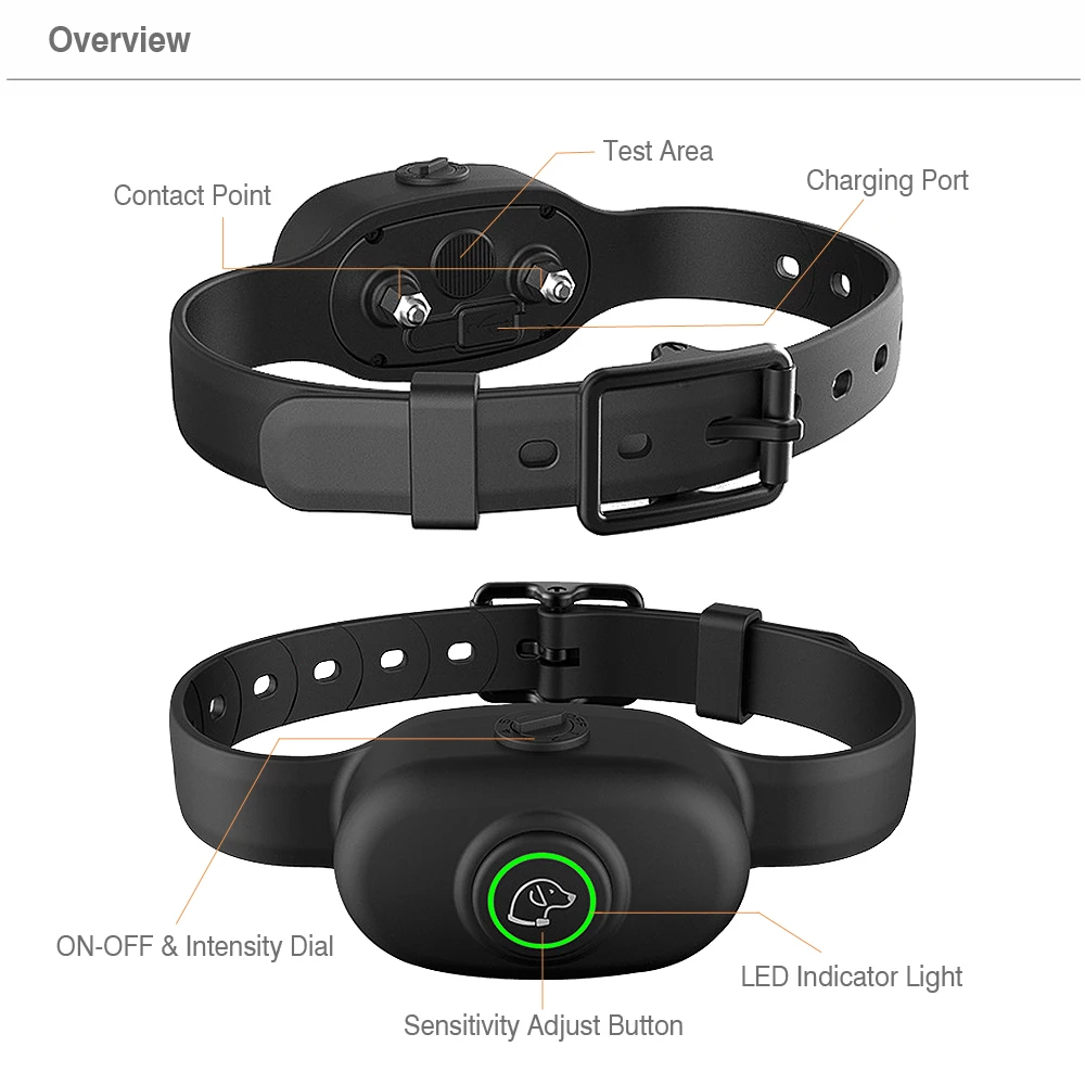 Ошейник для дрессировки собак с электрическим током ошейник для собак перезаряжаемый водонепроницаемый тренировка собаки домашних животных ошейник устройство против лая