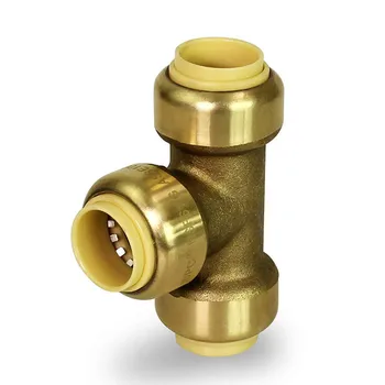 

Tee Pipe Push Fittings 1/2-1 Tee Type copper Fittings Lead-free brass Pipe fitting water oil gas adapter NPT