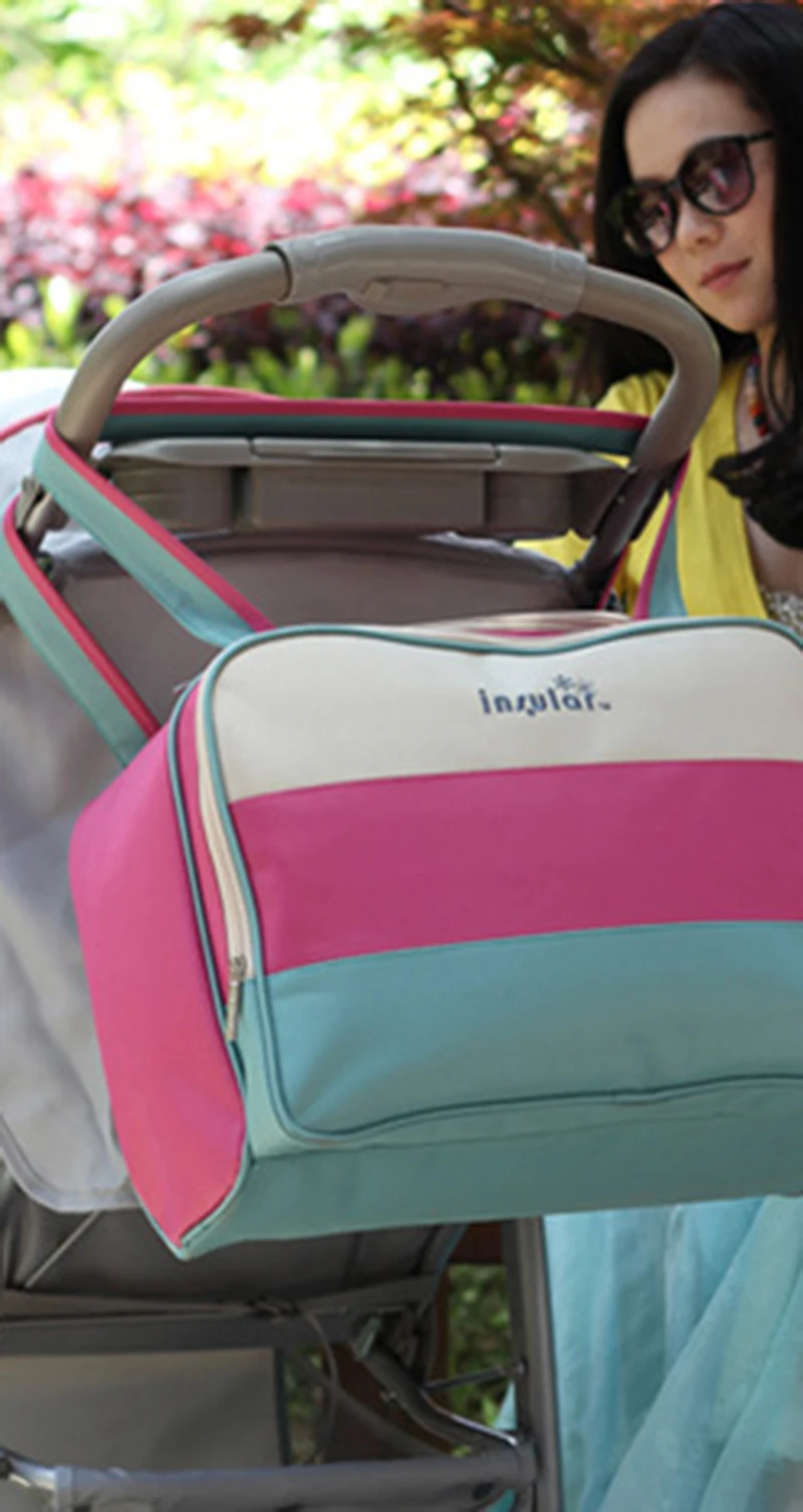 Baby Nappy Durable Maternity Bags Large Multifunctional Mummy Diaper Handbag Waterproof Messenger Baby Care Stroller Bag BB6056 (10)