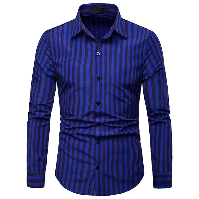 Buy New Men Long Sleeve Stripe Painting Large Size