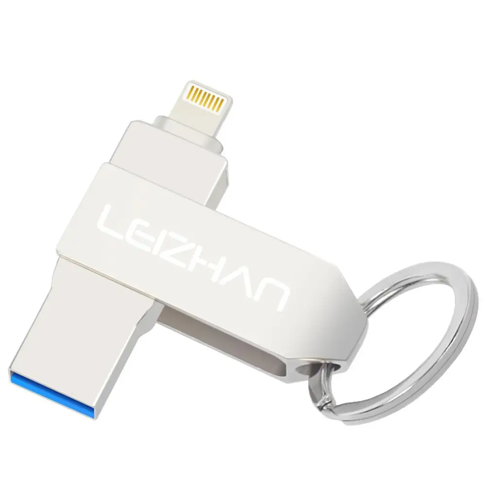 Брелок LEIZHAN для iPhone XR Xs Max X 8 7 6 флеш накопитель USB 3 0 128 Гб 64 ГБ 32 16 накопитель|USB