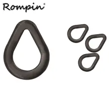 Rompin 100 шт./лот, размеры s, m, l, плоская Рыболовная Снасть для ловли карпа, свисающее кольцо, жемчужные кольца в форме груши, наконечники для ловли карпа, матовый черный цвет