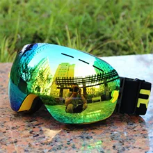 Brand RBWORLD Big Ski Goggles Double Lens UV400 Anti-fog Adult Snowboard Skiing Glasses Women Men Polarized Snow Eyewear polisi men women snowboard snowmobile goggles skiing skate snow glasses polarized replaceable 2 lenses anti fog lens eyewear