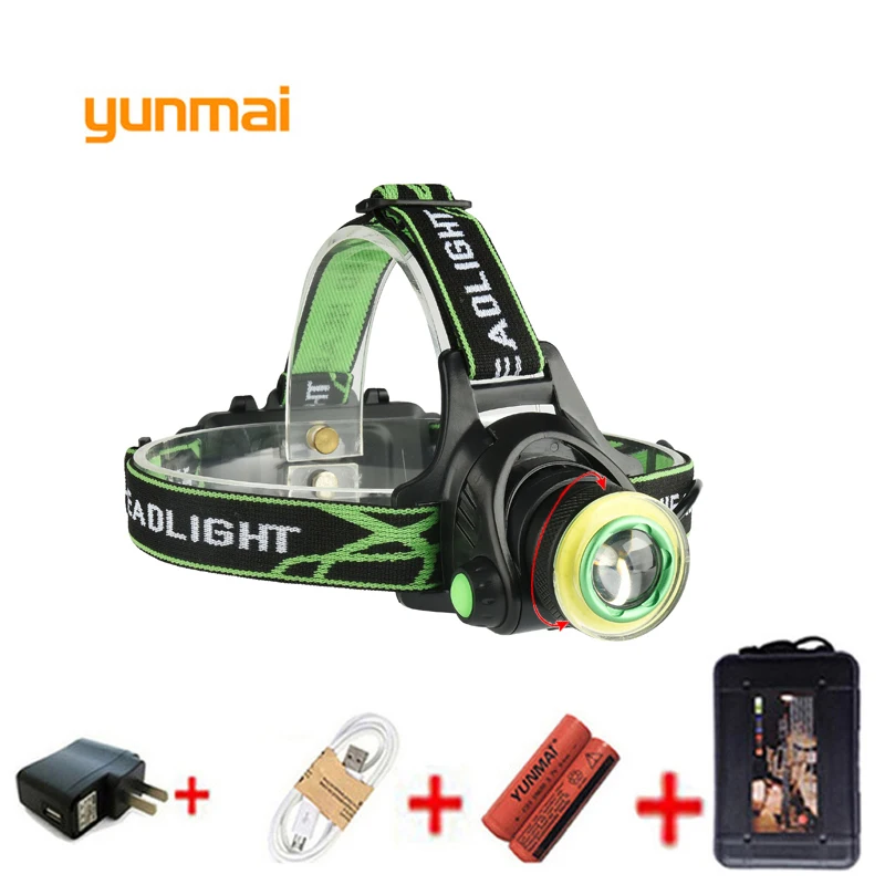 15000 Lumen LED Headlamp 4 Modes Zoomable Headlight Head Torch Lantern XM-L T6+COB LED Camping Head Lights For Night Fishing M18 15000 Lumen LED Headlamp 4 Modes Zoomable Headlight Head Torch Lantern XM-L T6+COB LED Camping Head Lights For Night Fishing M18
