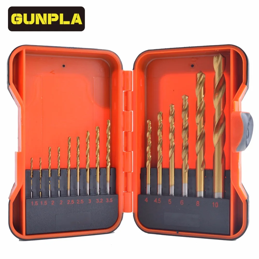 Gunpla 15 Piece High Speed Steel Titanium Coated Cobalt Drill Bits Set