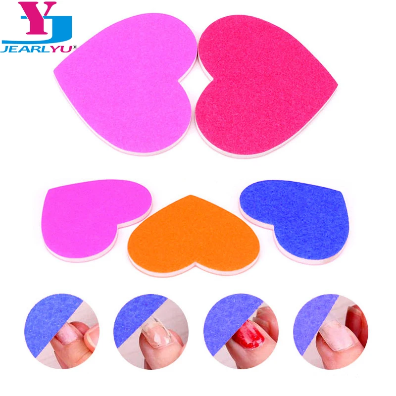 

20 pcs/Lot Mini Nail File Emery Board Nail Art Tool Heart Shape Colorful Nagel Vijlen UV Gel Polish DIY Lixas Para Unhas Kits