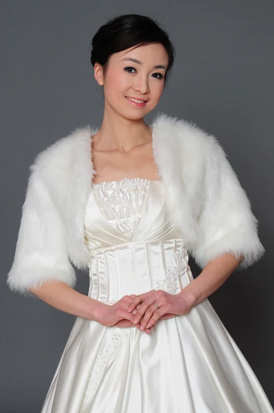 Wholesale - 2012New Arrival Modern Wool White Winter Wedding Bridal Jacket Accessories Custom Made | Свадьбы и торжества
