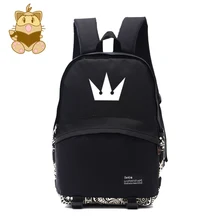 Kingdom Hearts логотип печати нейлон Рюкзаки поклонников игры ежедневного использования рюкзак подарок для геймера NB033