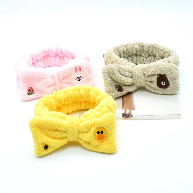 

Cute Bow Headbands for Women Girls Makeup Face Washing Headband Hairdo Facial Mask Headwrap Hairband Hair Accessory