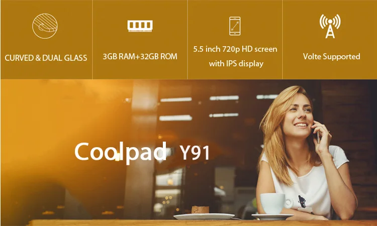 COOLPAD NOTE 3S Y91 3GB RAM 32GB ROM Qualcomm Snapdragon 415 1.3GHz Octa Core 5.5 Inch IPS LCD HD Screen Android 6.0 4G LTE Smartphone