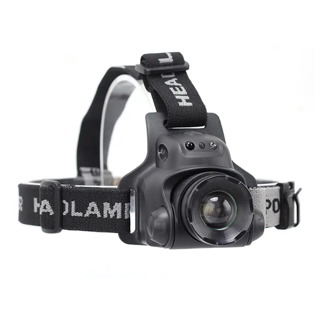 

LED Headlamp UV Sensor Lights Outdoor Riding Cycling Fishing Dimming Head-mounted USB Light Head Lamp Headlight