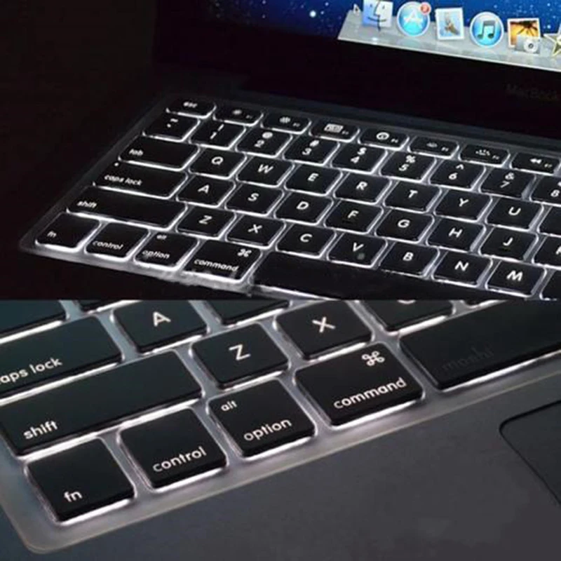Thin Clear TPU Keyboard Cover Skin Protector For Macbook Pro 13 15 17