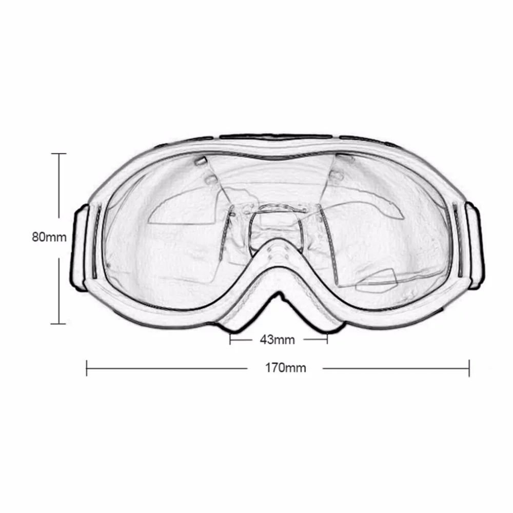 Унисекс Лыжный Спорт очки двойной Слои объектив UV400 Анти-туман, снег сноуборд горнолыжные Очки ветрозащитный сферической поверхности очки