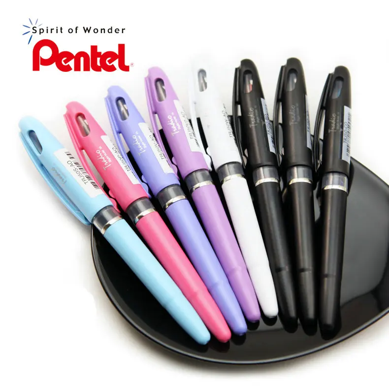 

1Pc Pentel Tradio TRJ50 Gel Pen Sketch Pen unisex pen 0.7-2.0mm quick drying flexible tip Black/Blue/Red Colors for drawing