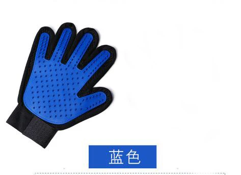 Blue Силиконовые щетки для домашних животных перчатка Deshedding нежный эффективный уход за питомцами перчатки собака Ванна кошка средства по уходу за домашними животными перчатки для удаления волос - Цвет: Blue