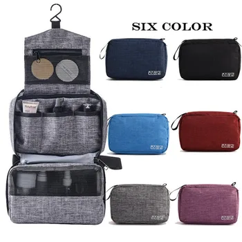 

New Waterproof Makeup Cosmetic Bag Toiletry Wash Case Travel Organizer Storage Mesh Pouch Variety of Pockets with Hanging Hook