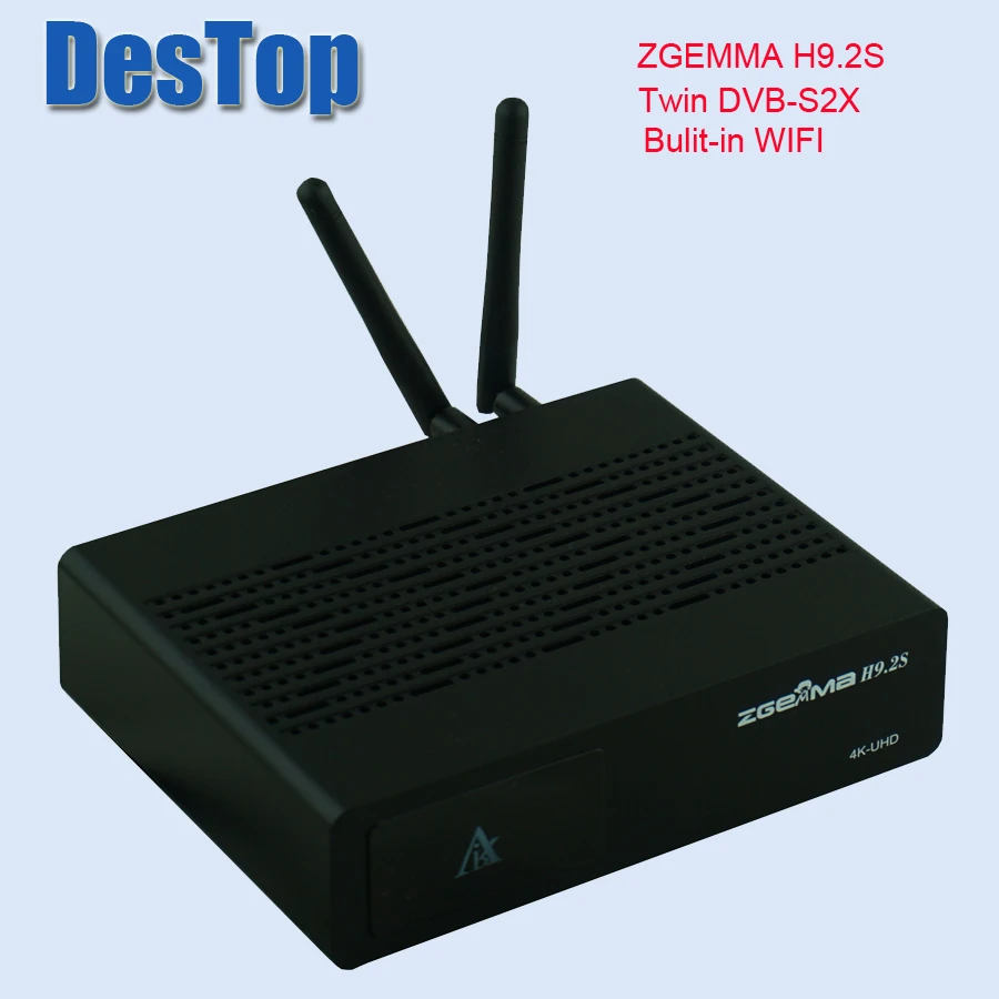 Официальная версия 4 к UHD телеприставка ZGEMMA H9.2S Linux OS DVB-S2X+ S2X Двойные тюнеры HEVC/H.265 декодирование bulit в wifi