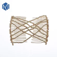 M MISM Женская Волшебная эластичность расческа для волос с жемчужиной двойной зажим эластичный Стайлинг волос инструменты-гребни украшения бусины аксессуары