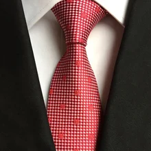 Жаккард с геометрическим узором шелк Для мужчин галстуки для Свадебный костюм аксессуар модные деловой шейный галстук Для женщин Gravatas 8 см красный галстук