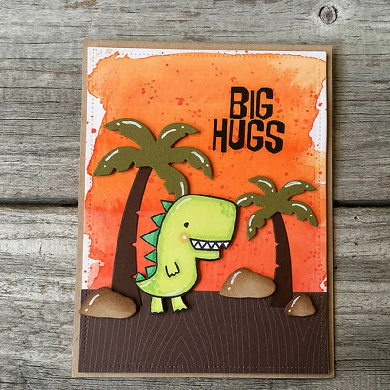 

Dinosaur Elephant Transparent Clear Silicone Stamp/Seal for DIY Scrapbooking/Photo Album Easter Decorative Card Making 4x6inch