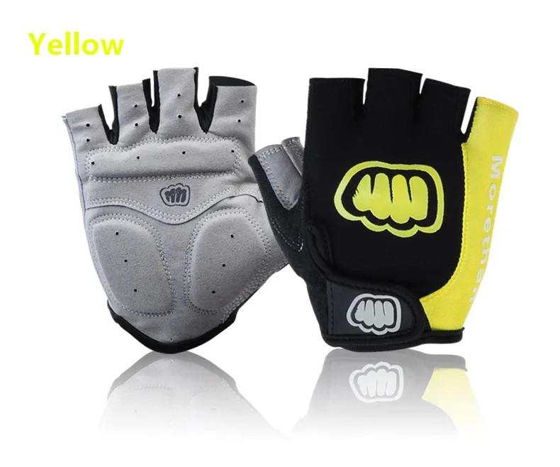 Брендовые мужские перчатки для велоспорта, гелевые перчатки для шоссейного велосипеда, черные, красные, желтые летние спортивные перчатки Guantes Airsoft Parkour, перчатки M, L, XL - Цвет: yellow