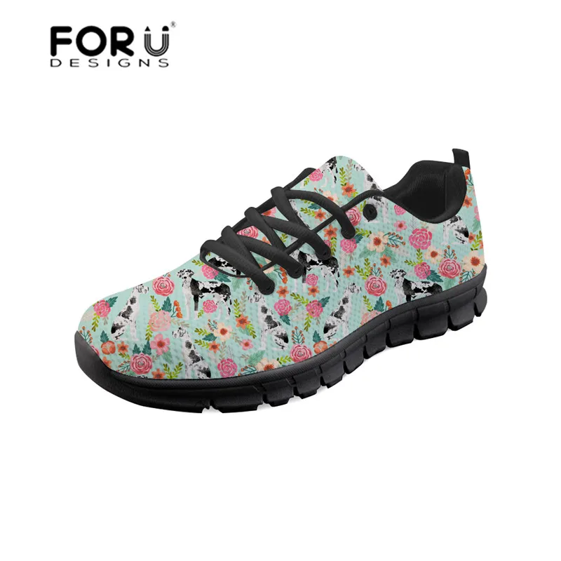 

FORUDESIGNS Women's Casual Shoes Great Pyrnenees Printing Lightweight Women Platform Shoes Mesh Sneakers Female Comfortable 2018