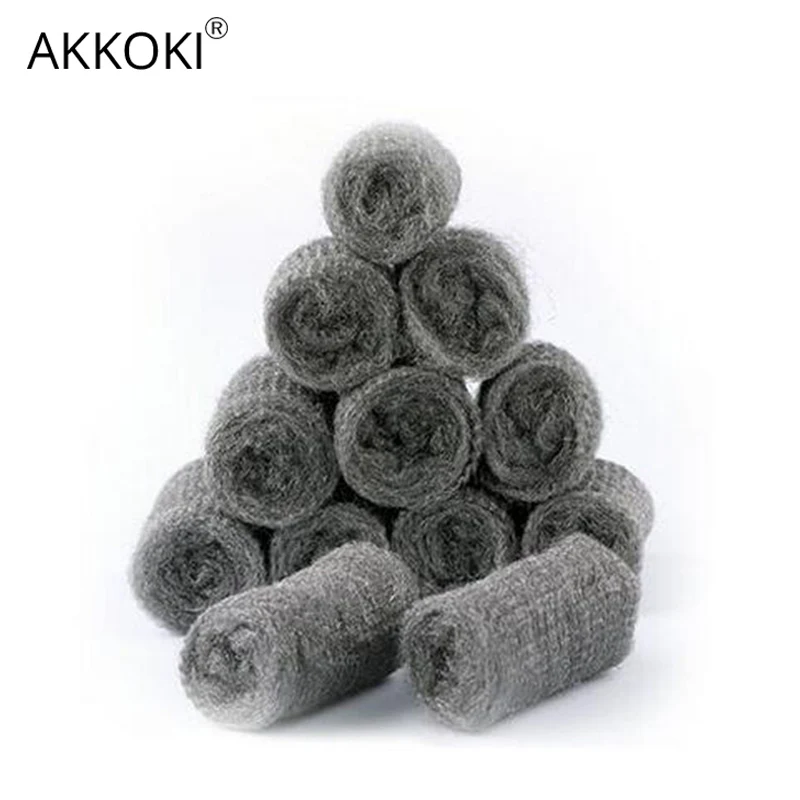

12pcs/lot Metal Mesh Super Detergent Tool Melamine sponge Kitchen Steel Wool Degreasing Cleaning Tool Pot Brush Magic Cleaner