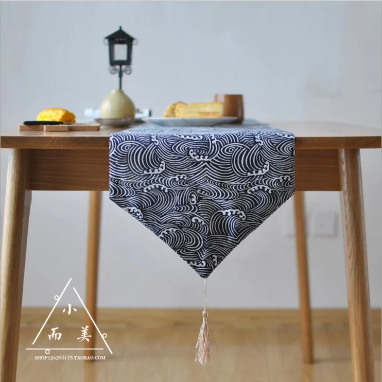 New classical Japanese folk style table runner traditional style table
