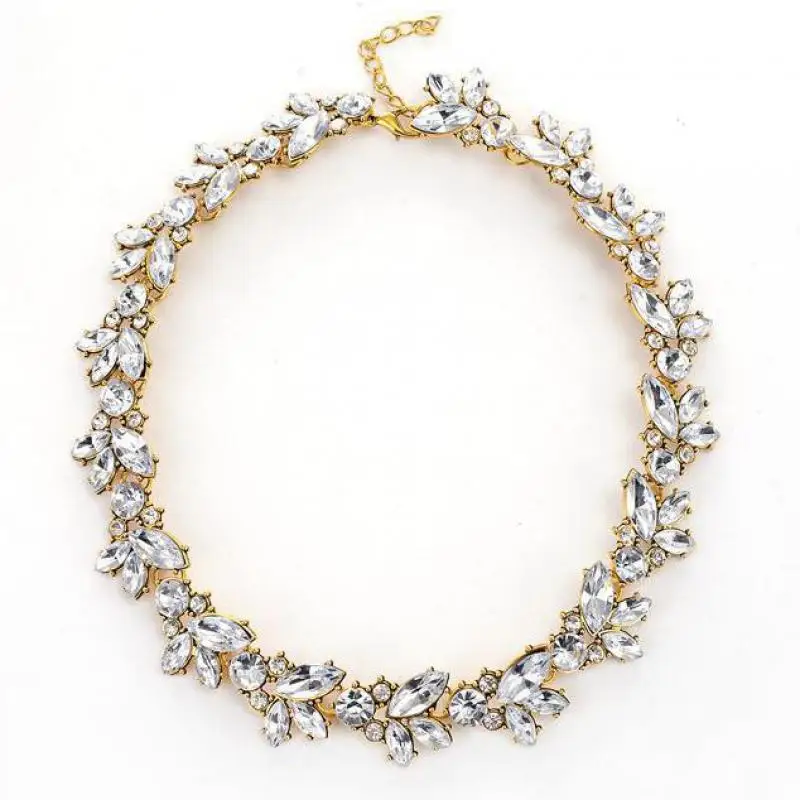 

Stylish Luxury Wheat Full Crystal Choker Necklace For Women Necklaces & Pendants Jewelry Charm Jewellery Collier Femme Wholesale