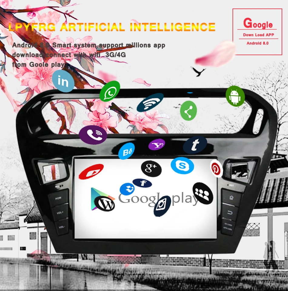 Flash Deal 4GB RAM Android 9.0 Octa Core Car Dvd Player For PEUGEOT 301 2013-2016-2018 Ips Touch Screen Head Units Tape Recorder Map Radio 3